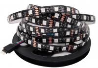 Светодиодная RGB лента на черной подложке 5050  12v / 24v 14.4w 60 led