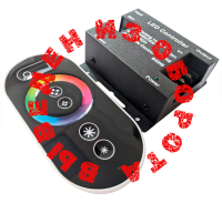 RGB контроллер сенсорный с радио пультом RF 432W/864W 36А 12V/24V