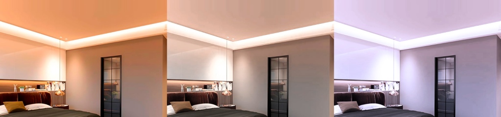 Двухцветная CCT лента в освещении квартиры