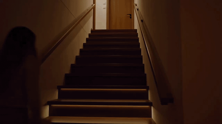 Умная подсветка лестницы с COB CCT IC лентой Giant4