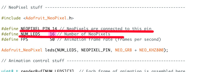 Самые важные параметры при работе с лентой в Adafruit